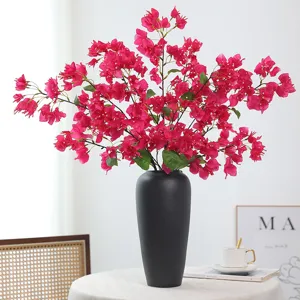 Künstlicher Bougainvillea Blumenzweig Seide Floral Stiel Für Heimdekoration Hochzeit Party Innenraum Landschaft Design