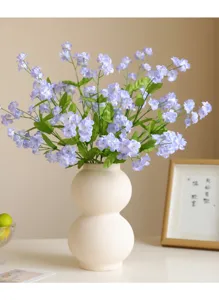 Bouquet di fiori artificiali non scordardimé con vaso in ceramica decorazione casa