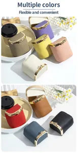 Véritable cuir mini porte-monnaie fermoir baiser sac à rouge à lèvres portable pochette chic