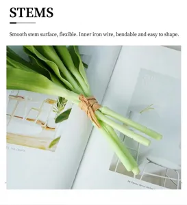 Artificial tulip flower stems soft silicone bendable DIY floral arrangement home decor
