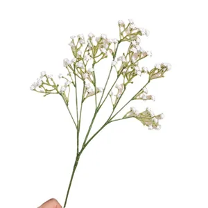 Artificial baby's breath plastic flowers white gypsophila fake bouquet for wedding home decor