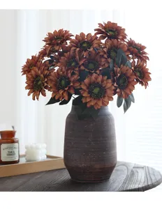 Artificial sunflower bouquet vintage floral arrangement for home decor wedding table centerpiece