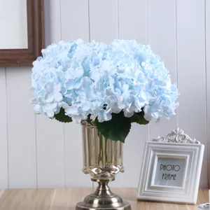 Bouquet di Fiori di Seta di Ortensia Artificiale Fiori Finti per Matrimonio Casa Tavolo Festa Decorazione