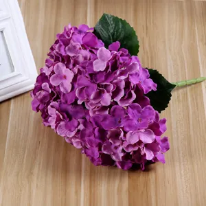Mazzo di fiori di ortensia artificiale a 5 teste per decorazione di matrimonio.