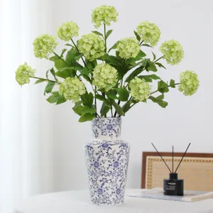 Kunstmatige hortensia bloemen boeket huisdecoratie bruiloft feest nep bloem bloemstuk vaas middelpunt