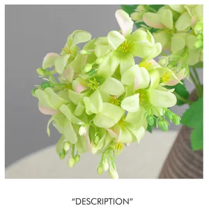 Ramo di ortensia verde artificiale fiore simulazione decorazione da tavola dettagli
