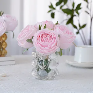 Künstlicher Rosenblumenstrauß Echte Berührung Simulation Blumen Seidenblumen Für Zuhause Hochzeit Party Dekor