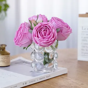 Künstlicher Rosenstrauß, weiche Kunstblumen für Heimdekoration und Fotografie Requisiten