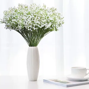 Bouquet de Fleurs Artificielles Gypète en Soie Fausses Fleurs Pour Maison Salon Table Décor Arrangement Floral Nordique