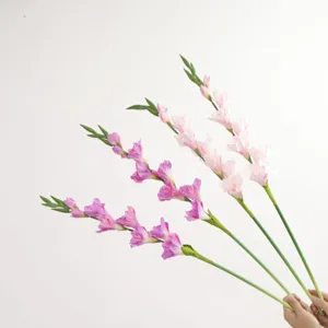 Fiori di gladiolo artificiali 8 teste mazzi di fiori finti decorazione nozze rosa