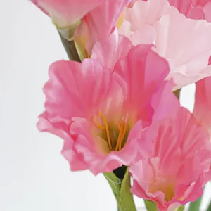 Meraviglioso bouquet di gladioli artificiali rosa finti fiori per casa matrimonio