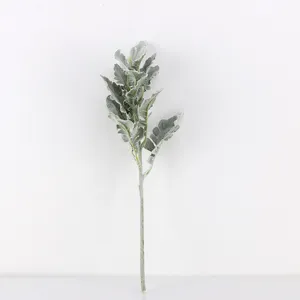 Artificial velvet plant leaves single stem floral accessory for home decor and DIY crafts.