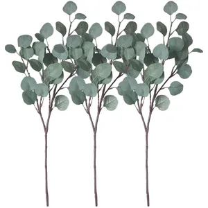 Artificial Eucalyptus Leaves Money Leaf Branch Fake Greenery Plant For Home Decor Wedding Party Photography Props Floral Arrangement