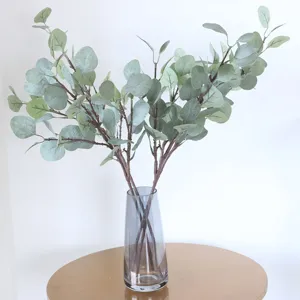 Artificial eucalyptus leaves branches fake plant greenery decor for home table vase decoration