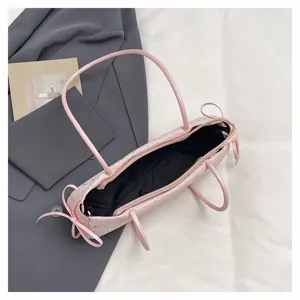 Pink baguette shoulder bag chic commuter purse stylish design accessory aesthetic new bag