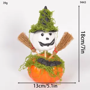 Halloween Simulation Geistergesicht Kürbis Hexenhut Ornament Mini gefälschter Kürbis Tischdekor