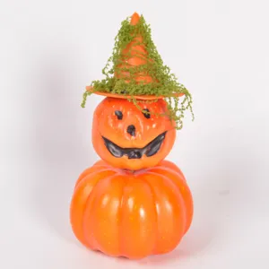 Mini Halloween Kürbis Hexenhut Dekoration, gruselige Gesichts Tisch Deko Ornament.