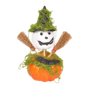 Halloween Simulation Geist Gesicht Kürbis Hexenhut Tisch Dekoration Figur Requisite.