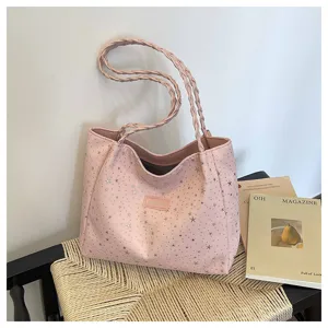Donna grande borsa tote motivo stelle elegante borsa a spalla tracolla per il lavoro.