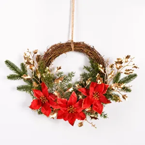 Ghirlanda decorativa natalizia pianta artificiale decorazione da parete festiva 45cm