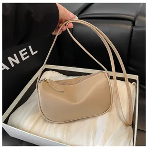 Vintage PU Leder Umhängetasche lässige Knödel Crossbody Tasche stilvolle Damentasche.