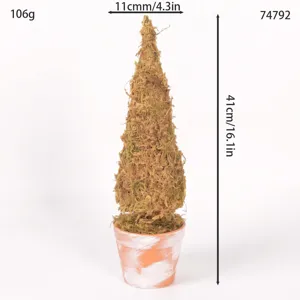 Mini albero di Natale in muschio bonsai pianta in vaso retro scrivania decorazione festa