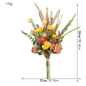 Autumn series artificial flower bouquet retro vintage fake floral home wedding decor 58cm