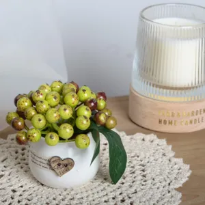 Mini artificial berry potted plant desktop home office decoration photography prop ornament