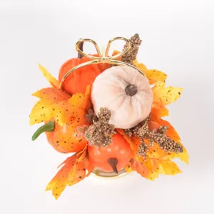 Decoración de mesa calabaza hoja de arce artificial otoño fiesta hogar acción de gracias
