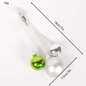 Christmas tree decoration clip with shiny balls floral craft ornament DIY accessories
