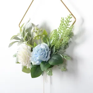Nordic Creative Wall Hanging Artificial Flower Iron Art Home Decor Pendant Decoration