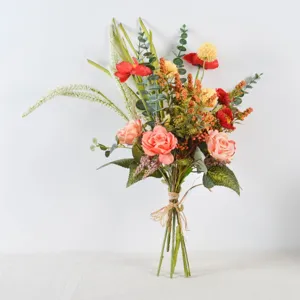 Vintage autumn artificial flower bouquet for home wedding decor photography props
