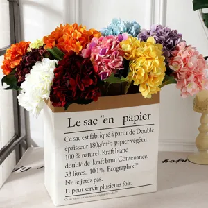 Artificial Hydrangea Flowers Bouquet Silk Fake Flower for Home Wedding Party Decor