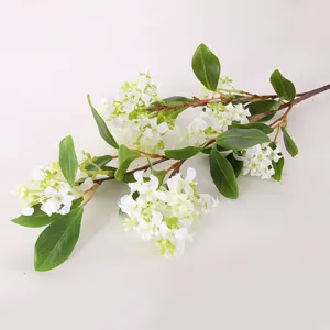 Artificial white flower branch simulation plant for home decor interior design floral arrangement