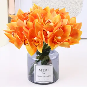 Artificial orchid flower bouquet fake flowers for home and living room table decor