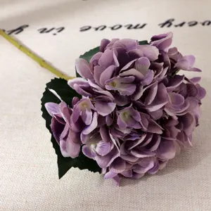 Artificial purple hydrangea flower branch for home decor wedding party floral arrangement details.