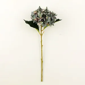 Ortensia artificiale gambo singolo vintage retro fiore di seta per decorazione nozze.