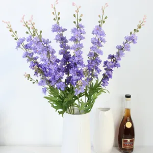 Artificial Delphinium Flower Silk Hyacinth Fake Flowers For Wedding Home Decor Floral Arrangement Party DIY Craft Supplies