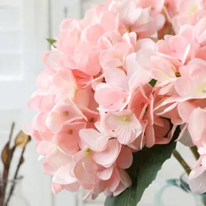Artificial pink hydrangea flowers for gorgeous home decor, wedding arches and displays.
