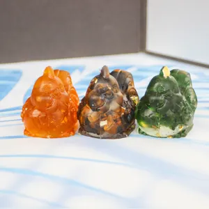 Cute resin hen figurines ornaments, small animal craft decor for home table display 3pcs set.