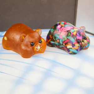 Cute Pig Resin Figurine Natural Crystal Gravel Ornament Car Interior And Home Desktop Decoration Cartoon Animal Craft Gift