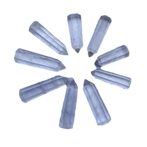 Pointe de cristal de roche quartz clair pierre de guérison méditation déco 8pcs