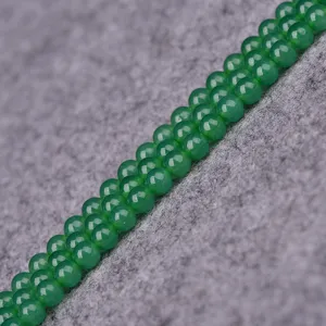 Green aventurine round loose beads semi finished DIY jewelry making main product display view