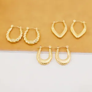 Orecchini in Acciaio Inossidabile Placcati Oro Orecchini a Cerchio Geometrici a Forma di U Stella Torta Gioielli alla Moda per Donne