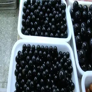Handmade black stone crystal ornament cute soot sprite design home decor details.