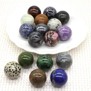 Natural multi-color crystal gemstone spheres 2cm assorted mineral crystal balls for DIY decor.
