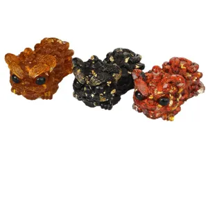 Set d'ornement de lion porte-bonheur en resine de pierre pour decoration de bureau chic