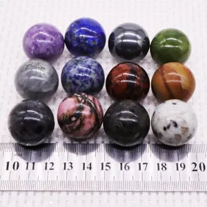 Natural crystal stone spheres assortment 2cm gemstone beads for home decor and DIY jewelry making
