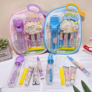 Set de juguetes de mundo de burbujas de gato lindo con pegamento mágico y múltiples formas de juego.