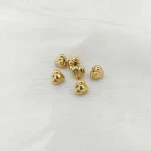 Gold plated lotus seed pod spacer beads for DIY handmade bracelets necklaces jewelry making supplies